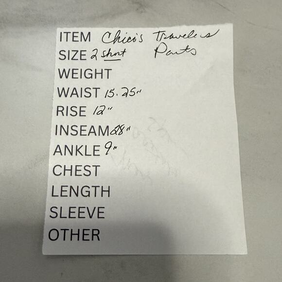 Chico's Travelers Pants Women's 2 Short Large Black Pull On Straight Leg - Picture 7 of 7